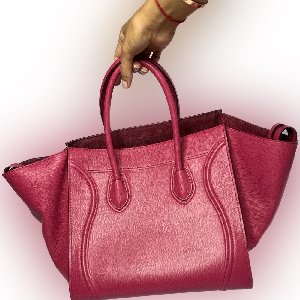 Beautiful, rasberry pink Celine Phantom Luggage bag. - Picture 2 of 5